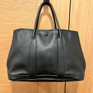 HERMES | Garden Party Tote 30 | Black Leather | Beautiful Condition |